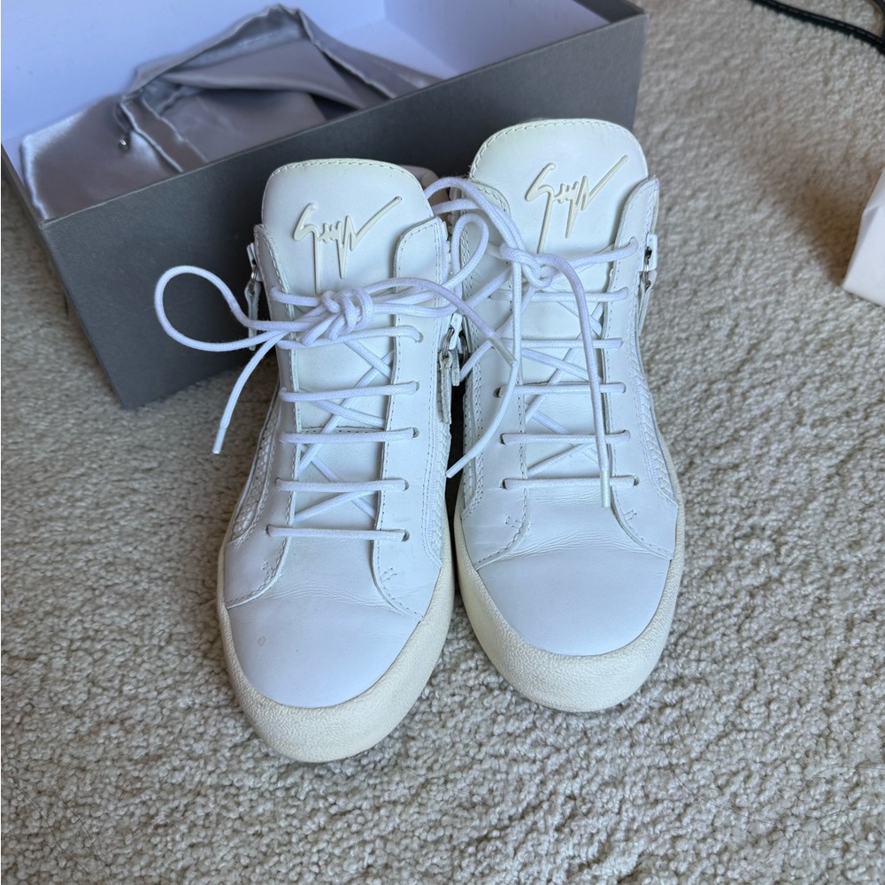 Giuseppe Zanotti White High-Top Sneakers